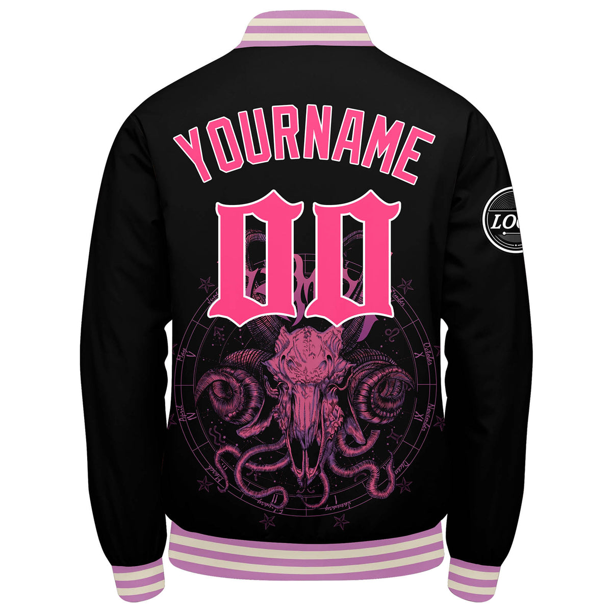 Chaqueta universitaria personalizada estilo Letterman para hombres-mujeres y jóvenes-color rosa