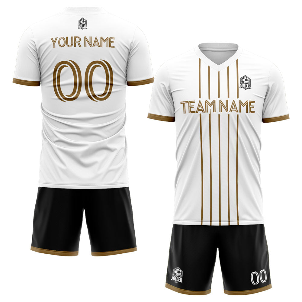 custom soccer set jersey kids adults personalized soccer white