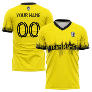 custom soccer uniform jersey kids adults personalized set jersey shirt yellow