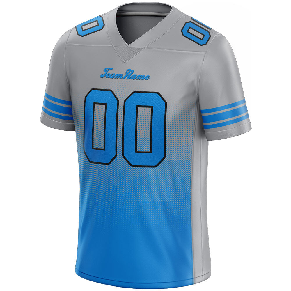 custom authentic gradient fashion football jersey white-orange-navy
