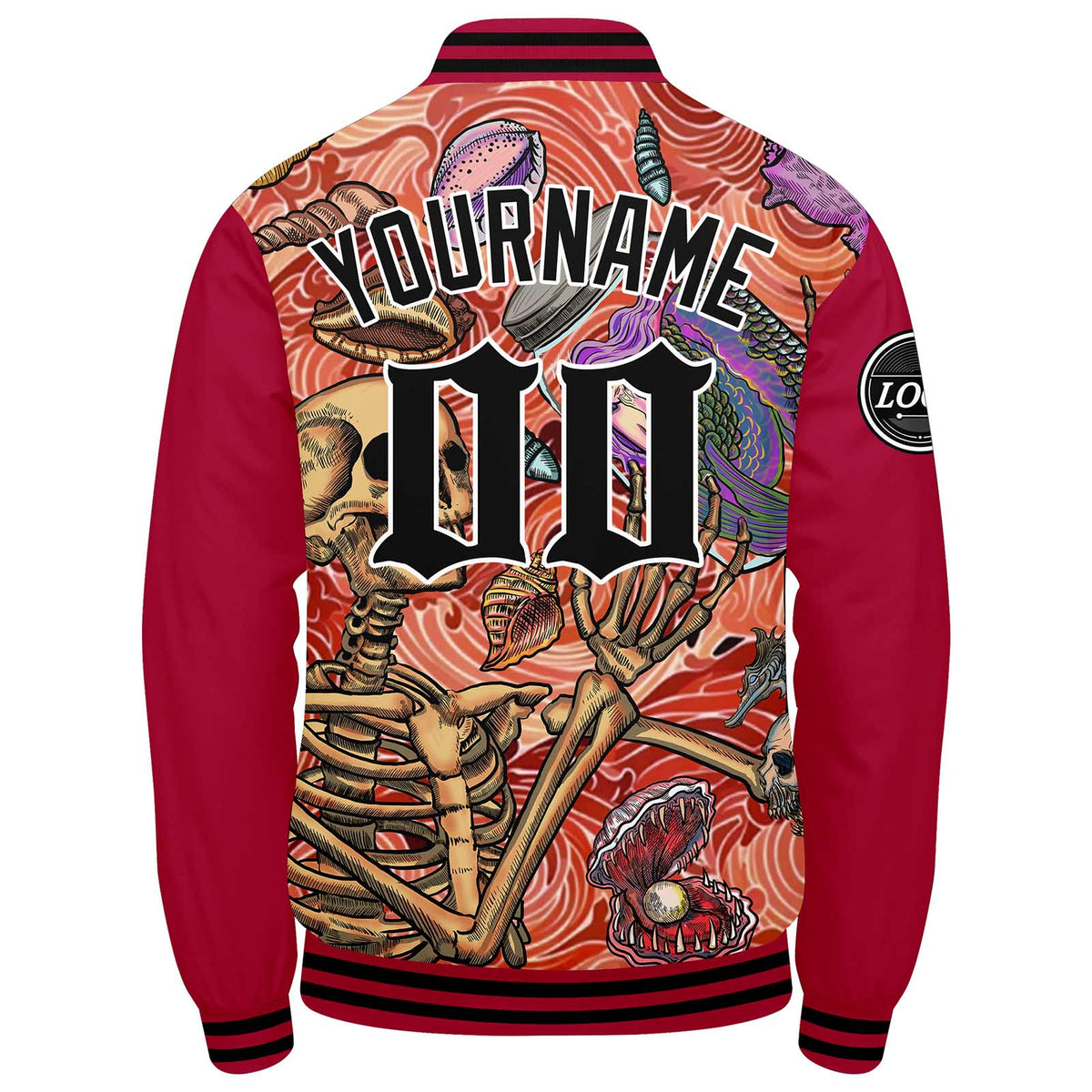 Chaqueta universitaria personalizada estilo Letterman para hombres-mujeres y jóvenes-color rojo
