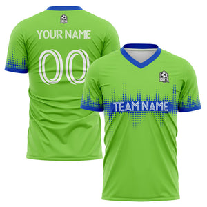 custom soccer uniform jersey kids adults personalized set jersey shirt green
