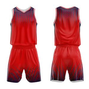 Uniforme de baloncesto personalizado de la Marina Roja impreso con su logotipo-nombre y número