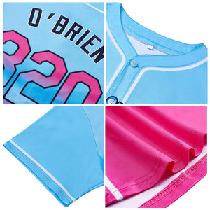 Dise?o personalizado de camiseta de béisbol con estampado completo en verde amarillo y rosa