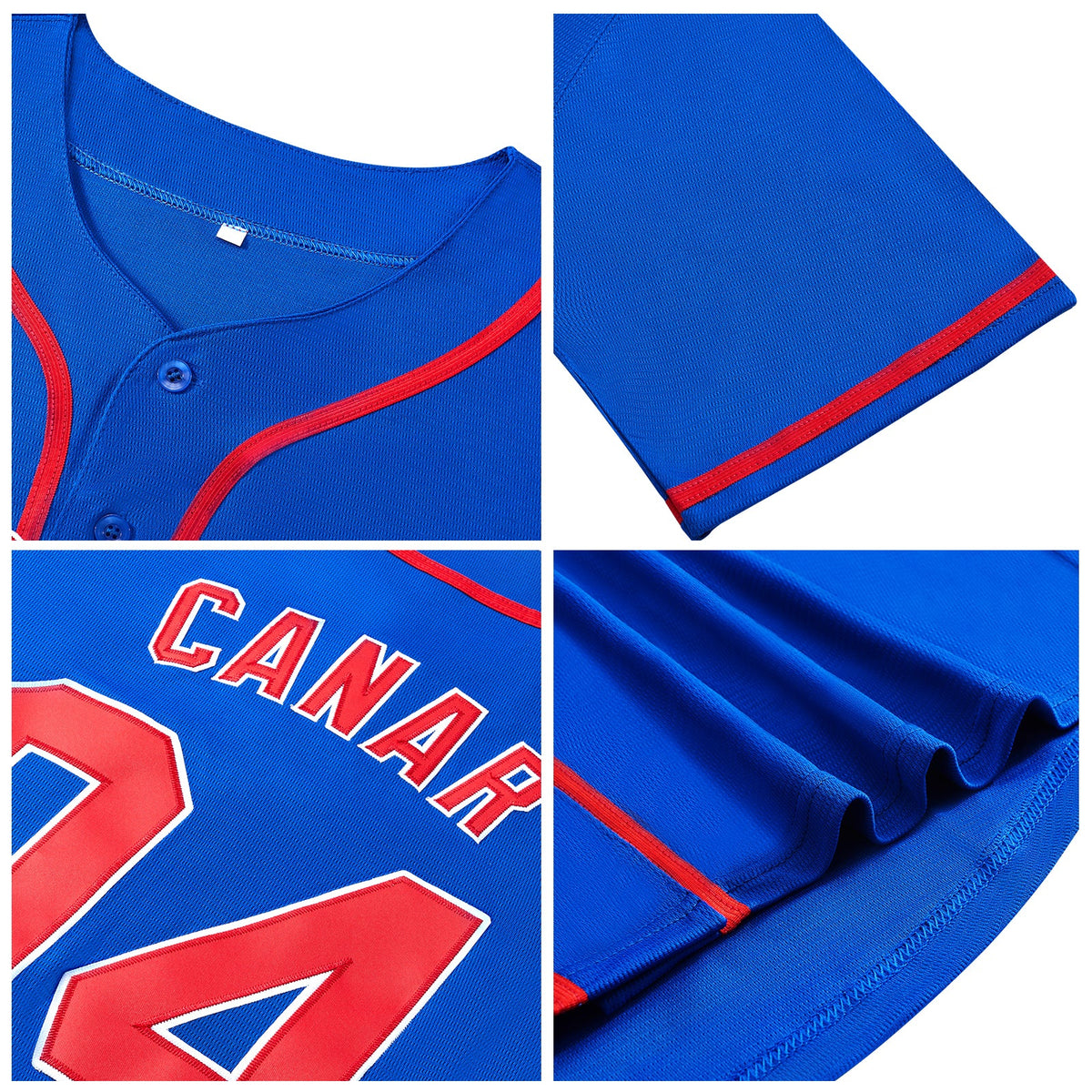 Camiseta de béisbol blanca personalizada con diseño bordado Camisetas de béisbol de hip hop personalizadas