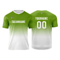 Conjunto personalizado de camiseta de uniforme verde oliva y blanca para niños y adultos