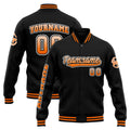 Chaqueta universitaria personalizada estilo Letterman para hombres-mujeres y jóvenes-color naranja y negro