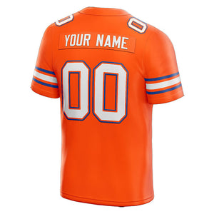 customized  authentic football jersey orange-white-royal mesh