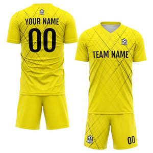 Uniforme de fútbol personalizado para niños y adultos & camiseta amarilla y negra