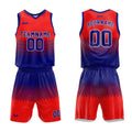 Uniforme de baloncesto personalizado en rojo real con su logotipo-nombre y número impresos