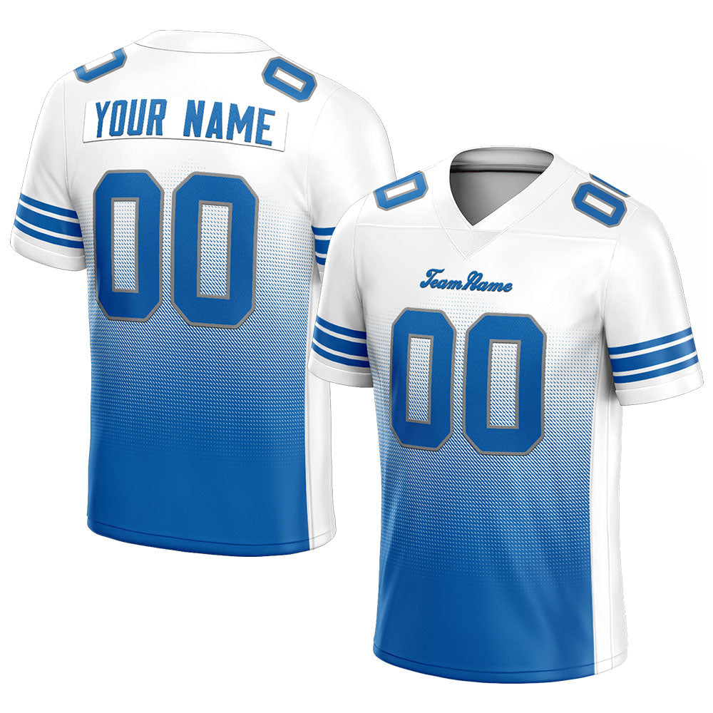 custom authentic gradient fashion football jersey blue-white-gray