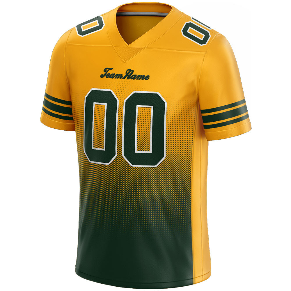 custom authentic gradient fashion football jersey yellow-green-white