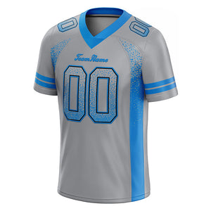 team custom authentic drift fashion football jersey blue-black mesh