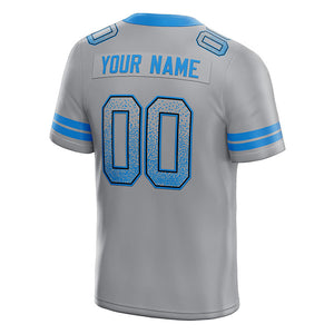 team custom authentic drift fashion football jersey blue-black mesh