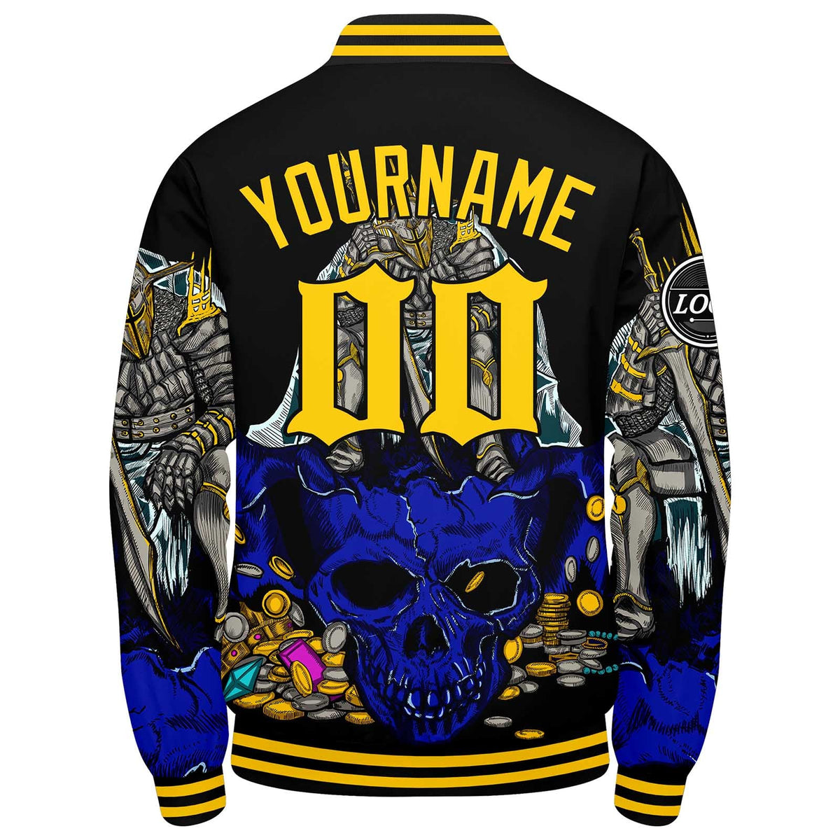 Chaqueta universitaria personalizada estilo Letterman para hombres & mujeres y jóvenes & color amarillo real