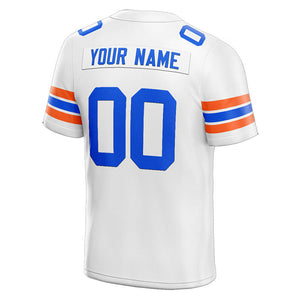 customized  authentic football jersey white-blue-orange