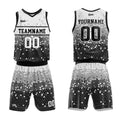 Uniforme de baloncesto negro personalizado con tu logotipo-nombre y número impresos