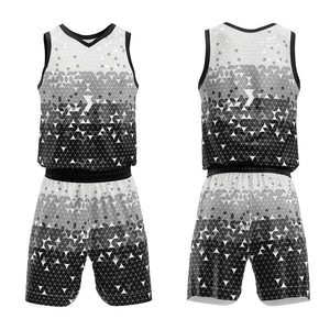 Uniforme de baloncesto negro personalizado con tu logotipo-nombre y número impresos