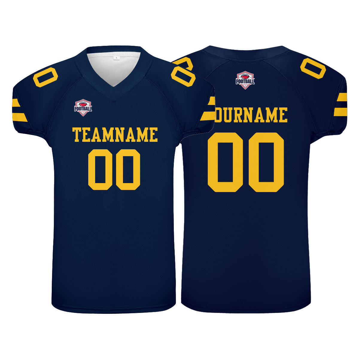 Camiseta de fútbol personalizada con nombre y número del equipo impresos