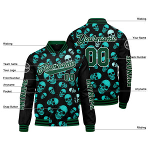 Chaquetas universitarias verdes personalizadas para hombres & mujeres y jóvenes & Chaquetas Letterman personalizadas
