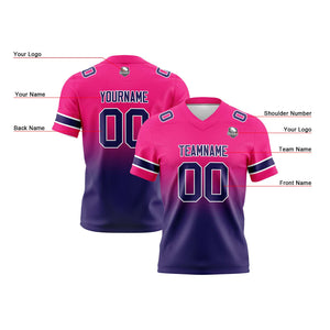Camisetas de fútbol personalizadas con degradado-nombre-número y logotipo para adultos-niños y equipos