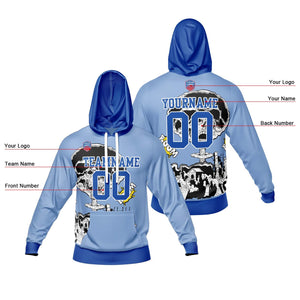 Sudadera con capucha degradada personalizada para hombre-mujer-niña o niño Imprime tu logotipo-nombre y número