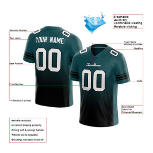custom authentic gradient fashion football jersey white-black