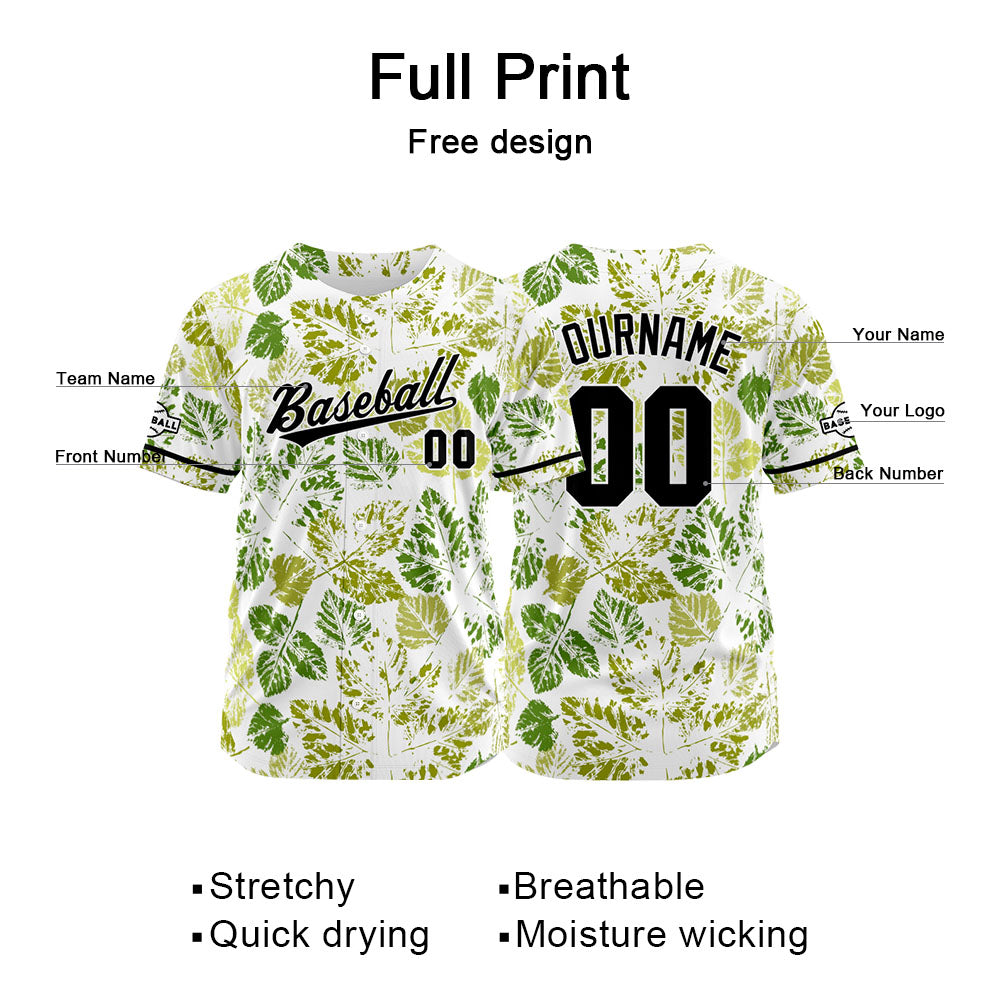 Dise?o personalizado de camiseta de béisbol con estampado completo en color chartreuse