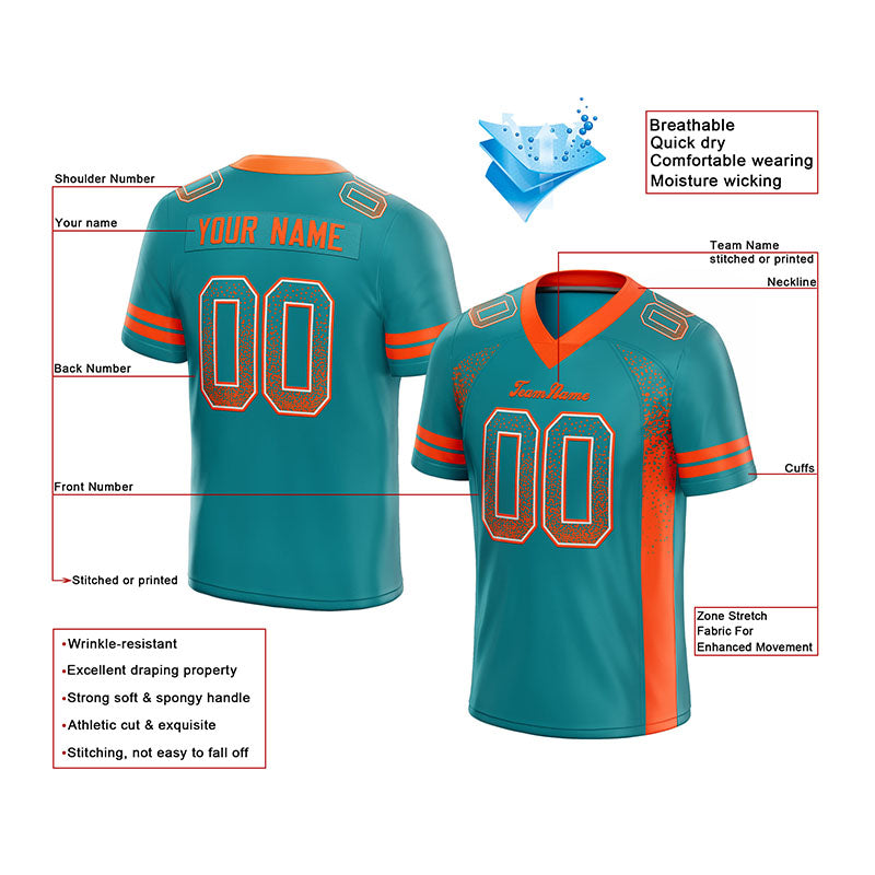 custom authentic drift fashion football jersey gray-red mesh