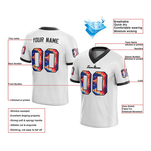 team customized authentic tie dye football jersey white-black mesh