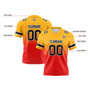 Camisetas de fútbol personalizadas con degradado-nombre-número y logotipo para adultos-niños y equipos