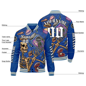 Chaquetas universitarias azules personalizadas para hombres & mujeres y jóvenes & Chaquetas Letterman personalizadas