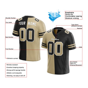 custom authentic split fashion football jersey royal-red-white