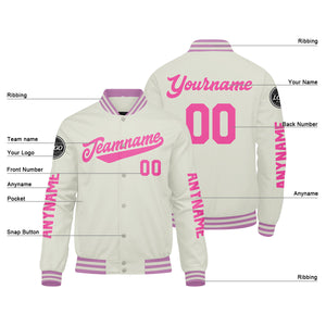 Chaquetas universitarias color crema personalizadas para hombres & mujeres y jóvenes & Chaquetas Letterman personalizadas