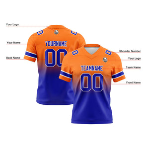 Camisetas de fútbol personalizadas con degradado-nombre-número y logotipo para adultos-niños y equipos