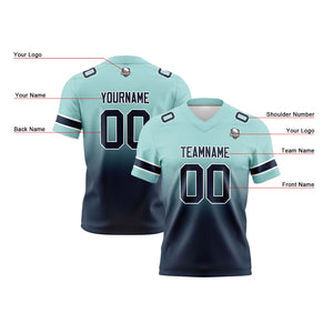 Camisetas de fútbol personalizadas con degradado-nombre-número y logotipo para adultos-niños y equipos