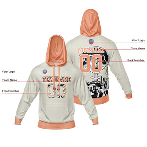 Sudadera con capucha degradada personalizada para hombre-mujer-niña o niño Imprime tu logotipo-nombre y número