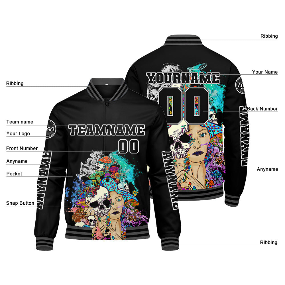Chaquetas universitarias grises personalizadas para hombres & mujeres y jóvenes & Chaquetas Letterman personalizadas