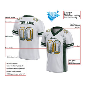 custom authentic drift fashion football jersey white-green mesh