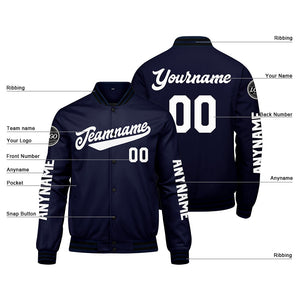 Chaquetas universitarias azul marino personalizadas para hombres & mujeres y jóvenes & Chaquetas Letterman personalizadas