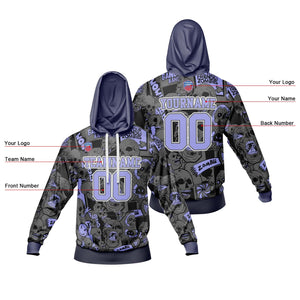 Sudadera con capucha degradada personalizada para hombre-mujer-niña o niño Imprime tu logotipo-nombre y número