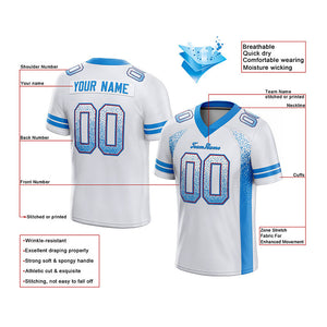 team custom authentic drift fashion football jersey yellow-green mesh