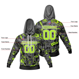 Sudadera con capucha degradada personalizada para hombre-mujer-niña o niño Imprime tu logotipo-nombre y número