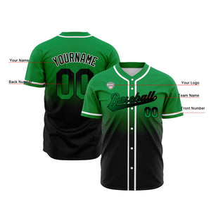 Camisetas de béisbol personalizadas con degradado nombre número y logotipo