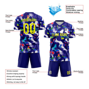 Conjunto personalizado de camiseta de fútbol para niños y adultos & color azul marino