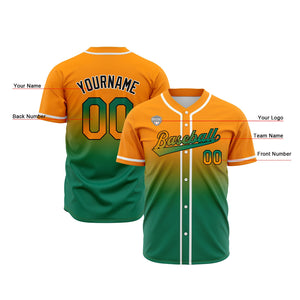 Camisetas de béisbol personalizadas con degradado nombre número y logotipo