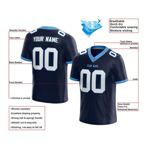 custom authentic football jersey powder blue-navy mesh