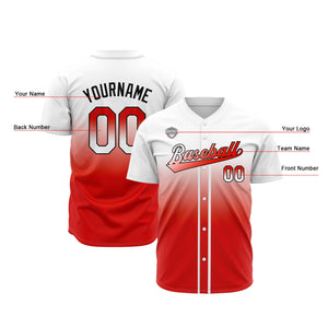 Camisetas de béisbol personalizadas con degradado nombre número y logotipo