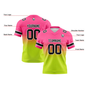 Camisetas de fútbol personalizadas con degradado-nombre-número y logotipo para adultos-niños y equipos