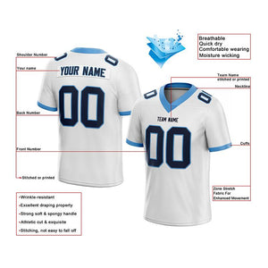 custom authentic football jersey white-red mesh